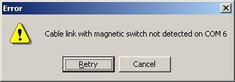 Cable not detected